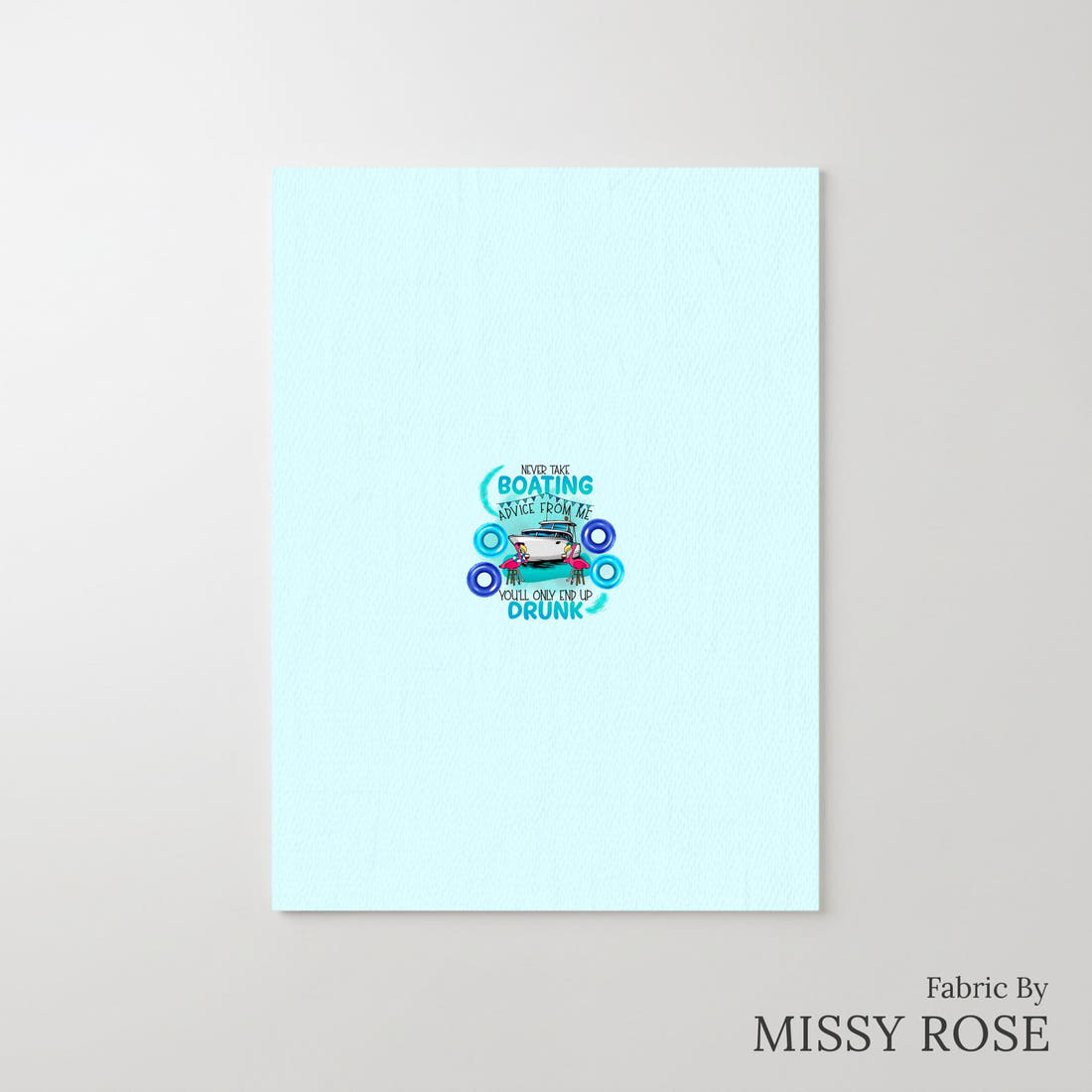 Design 221 Boating Panel – printed fabric panel with centred picture, custom printed to order | Fabric by Missy Rose