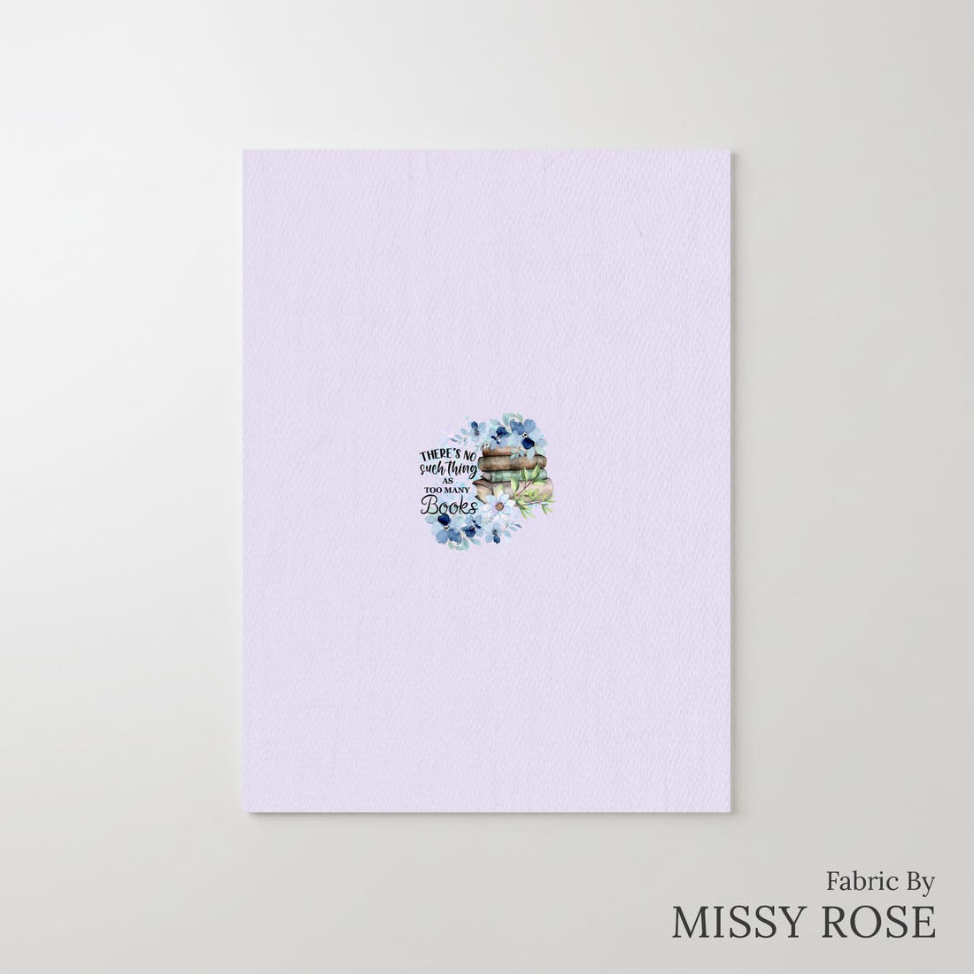 Design 222 Books Panel – printed fabric panel with centred picture, custom printed to order | Fabric by Missy Rose