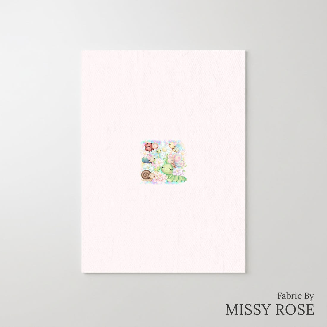Design 225 Cute Bugs Panel – printed fabric panel with centred picture, custom printed to order | Fabric by Missy Rose
