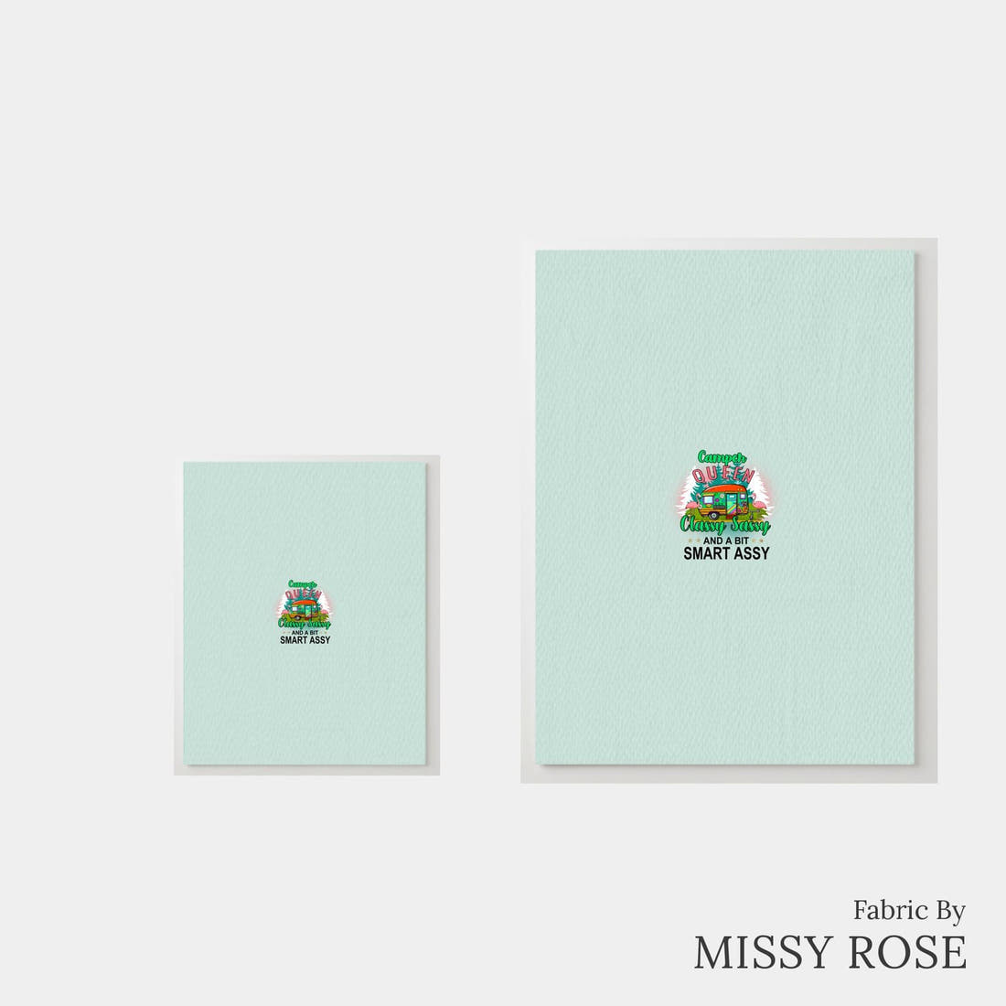 Design 227 Camper Queen Panel – universal and adult panel sizes side by side | Fabric by Missy Rose