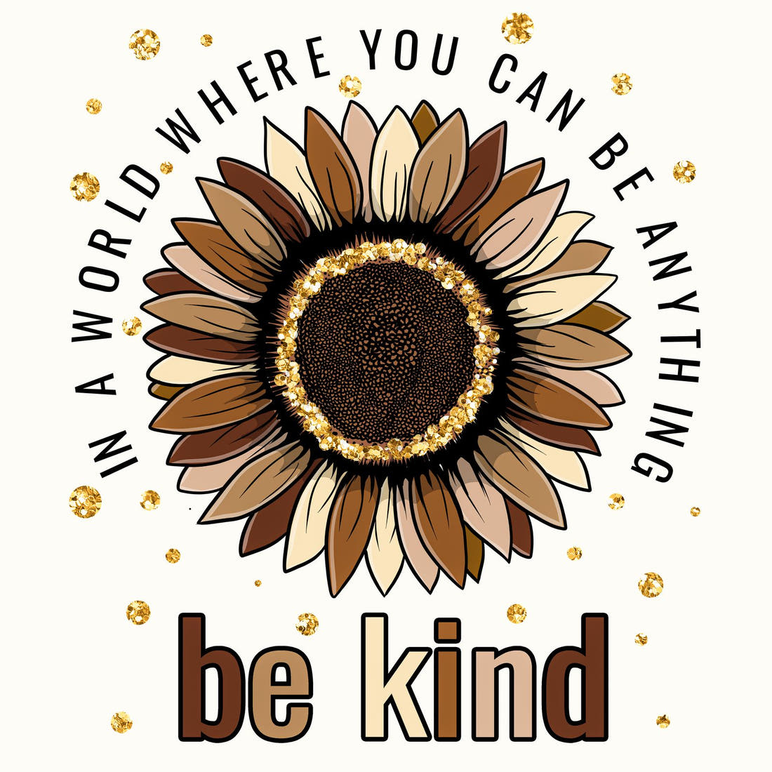 Design 23 Be Kind Panel – full artwork close-up of the printed picture | Fabric by Missy Rose