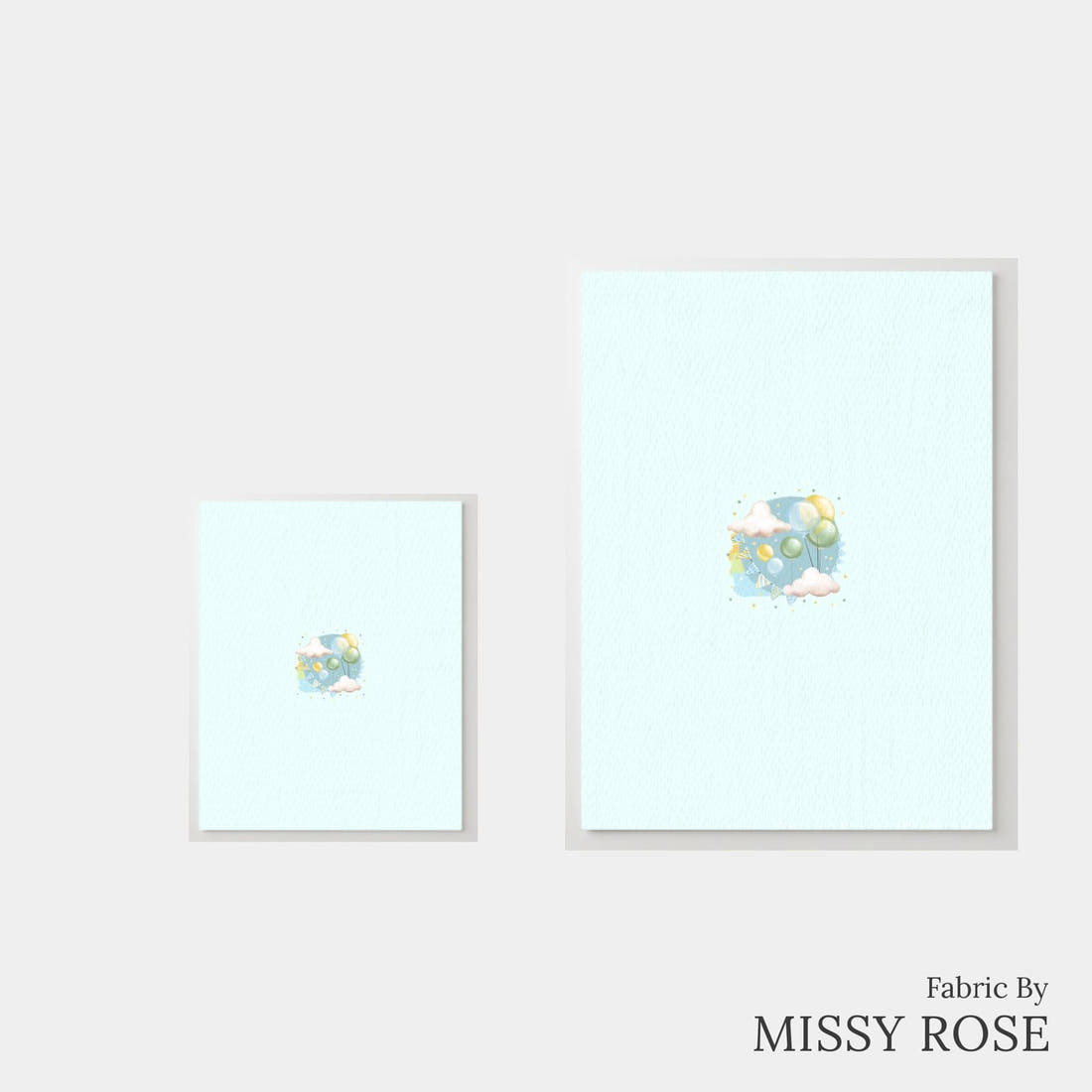 Design 233 Balloons Panel – universal and adult panel sizes side by side | Fabric by Missy Rose