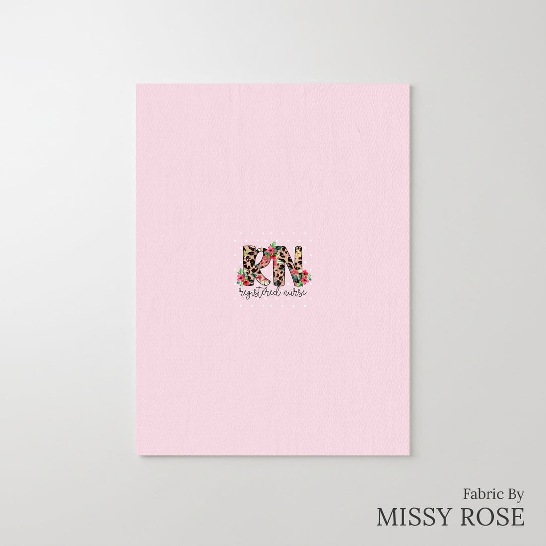 Design 234 Registered Nurse Panel – printed fabric panel with centred picture, custom printed to order | Fabric by Missy Rose