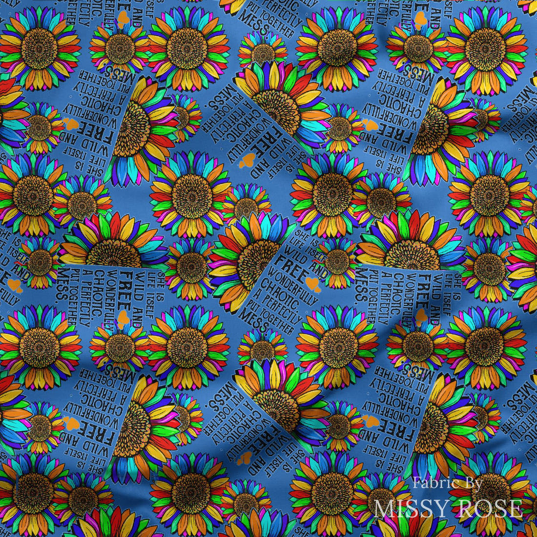 Design 236 Inspirational Fabric draped fabric mockup - custom printed fabric by the metre | Fabric by Missy Rose