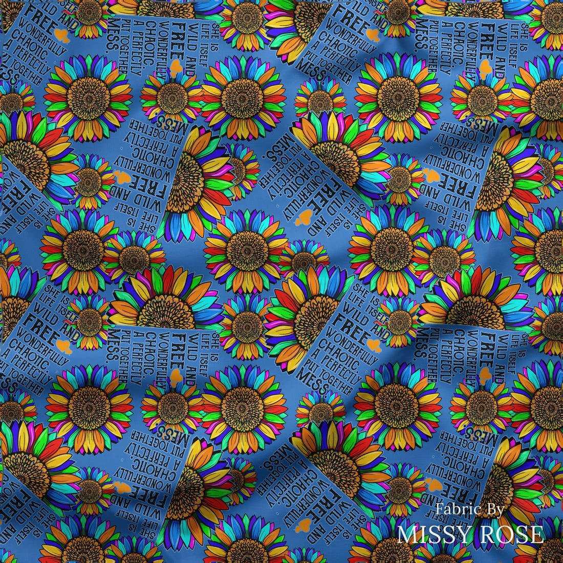 Design 236 Inspirational Fabric draped fabric mockup – custom printed fabric by the metre | Fabric by Missy Rose