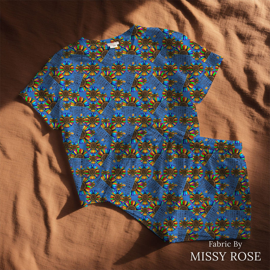Design 236 Inspirational Fabric sewn into a lounge set – see how the print looks made up | Fabric by Missy Rose