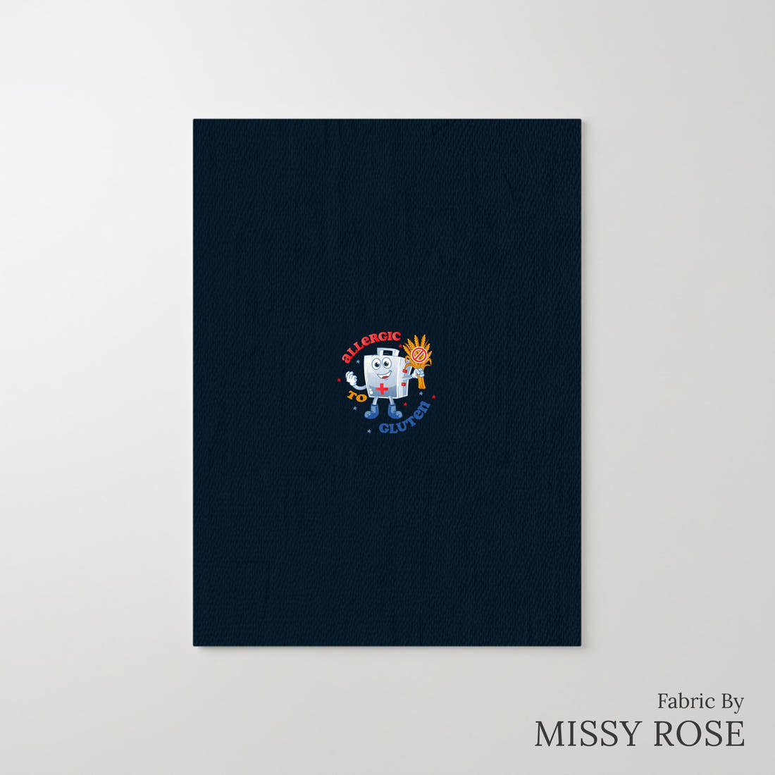 Design 237 Gluten Allergy Panel – printed fabric panel with centred picture, custom printed to order | Fabric by Missy Rose