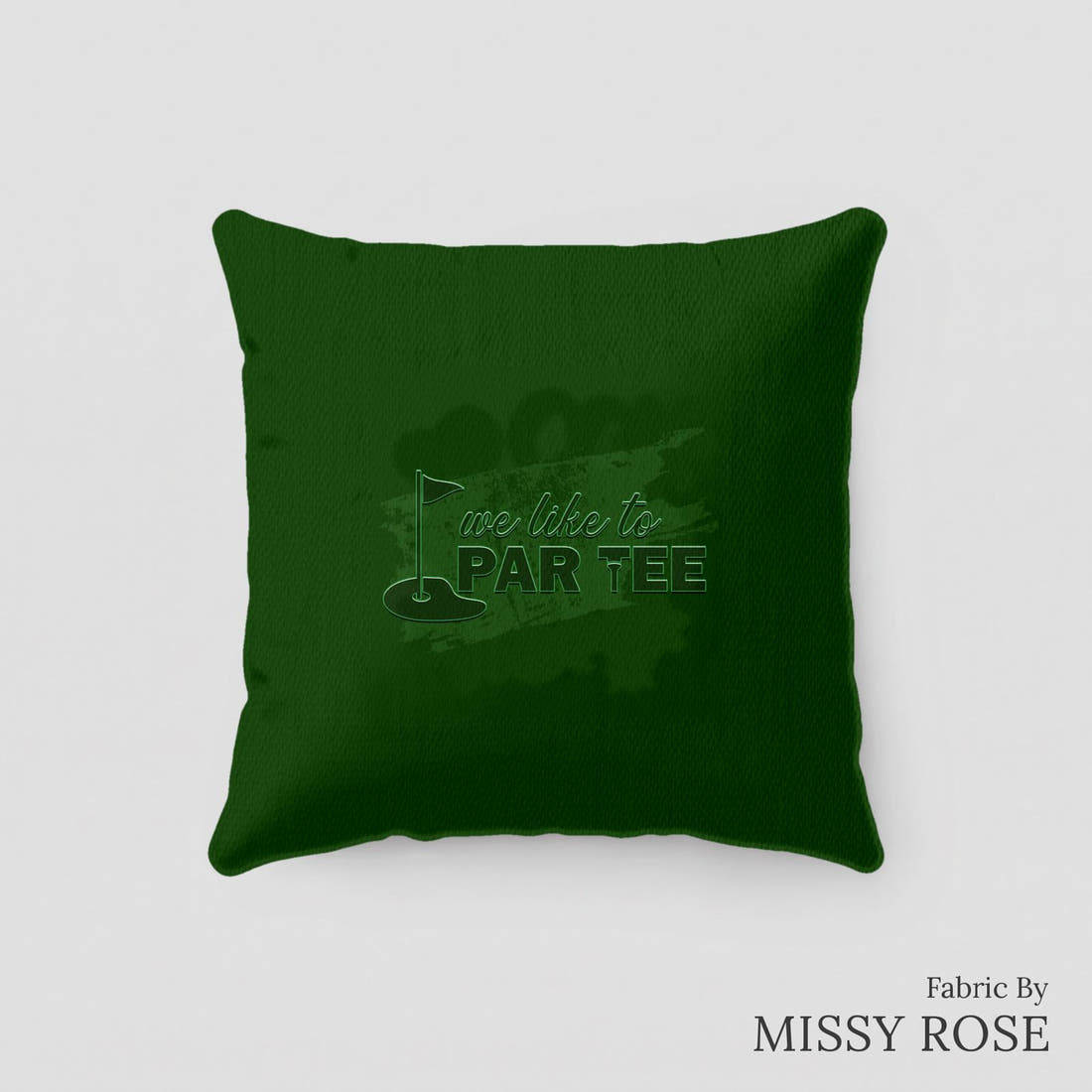 Design 238 Par Tee Panel sewn into a cushion – see how the panel looks made up | Fabric by Missy Rose