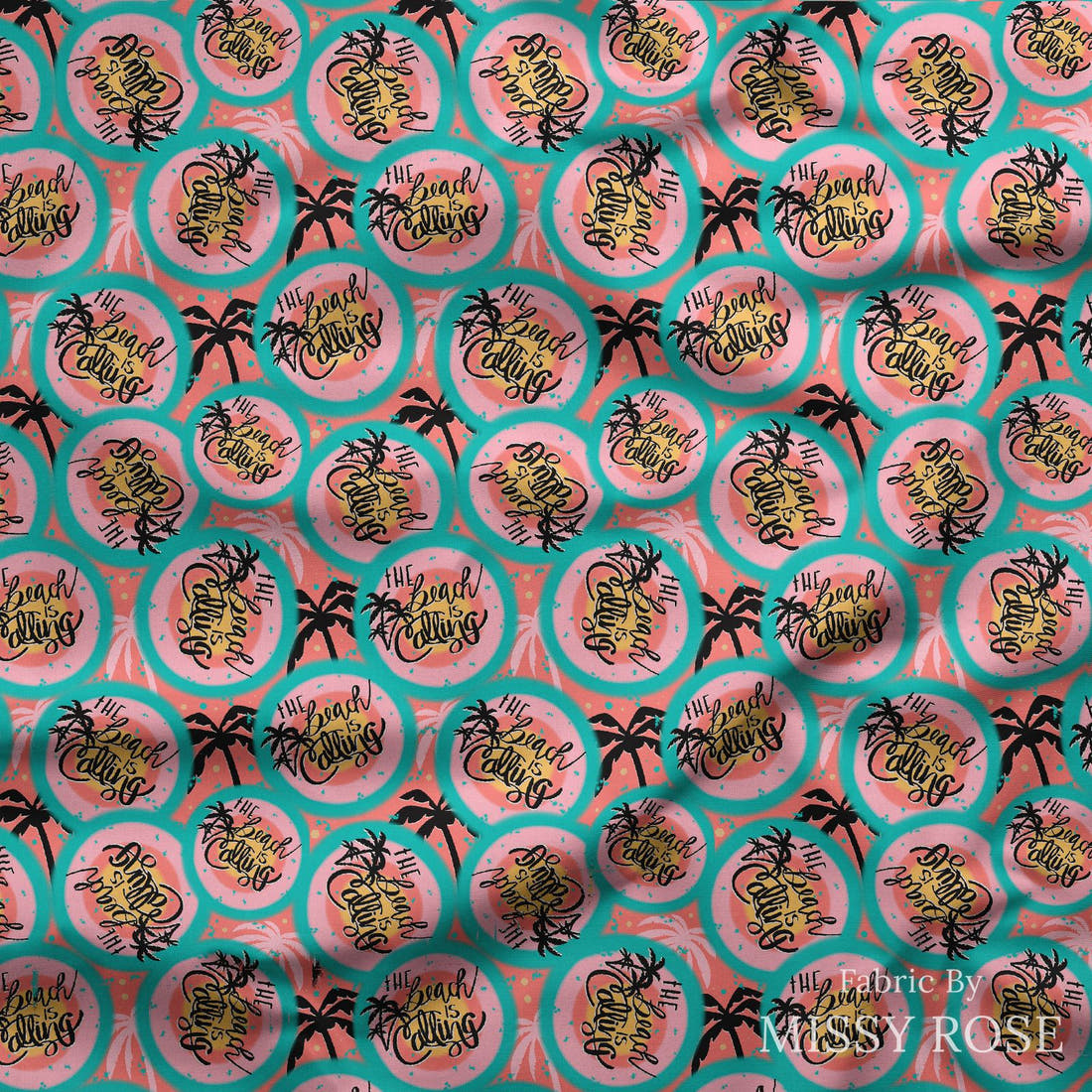Design 24 Beach Fabric draped fabric mockup – custom printed fabric by the metre | Fabric by Missy Rose