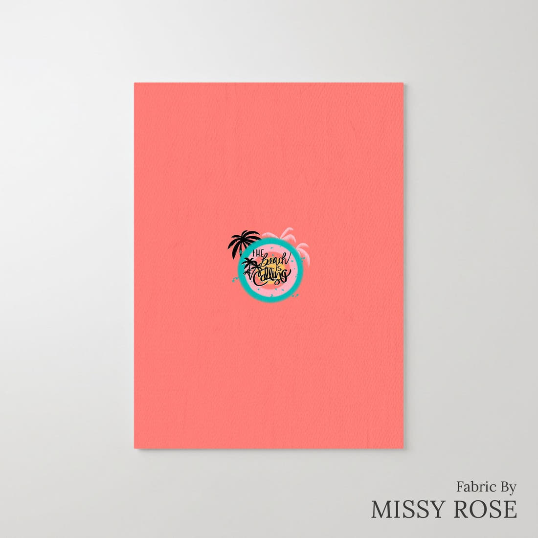 Design 24 Beach Panel – printed fabric panel with centred picture, custom printed to order | Fabric by Missy Rose