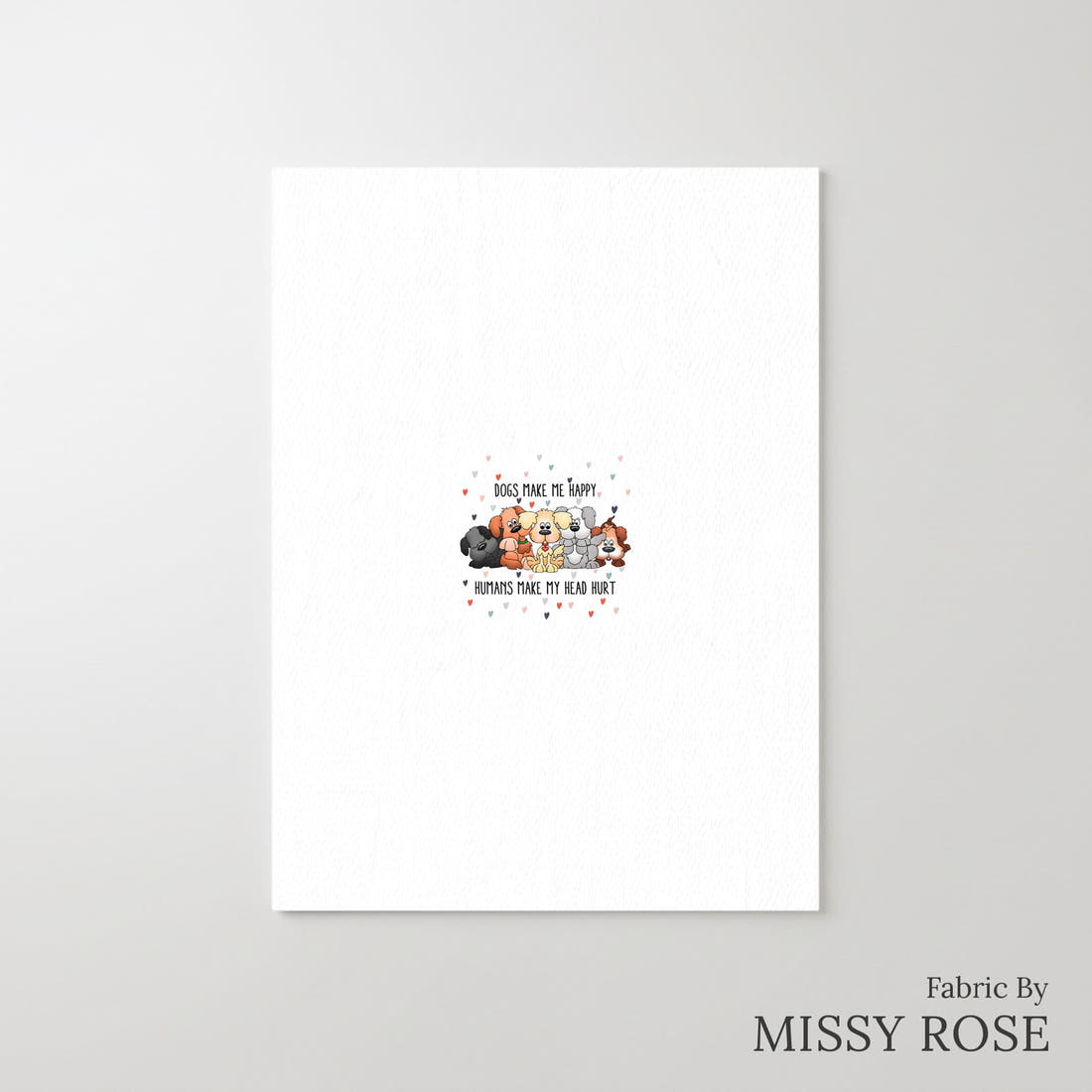 Design 240 Dogs Panel – printed fabric panel with centred picture, custom printed to order | Fabric by Missy Rose