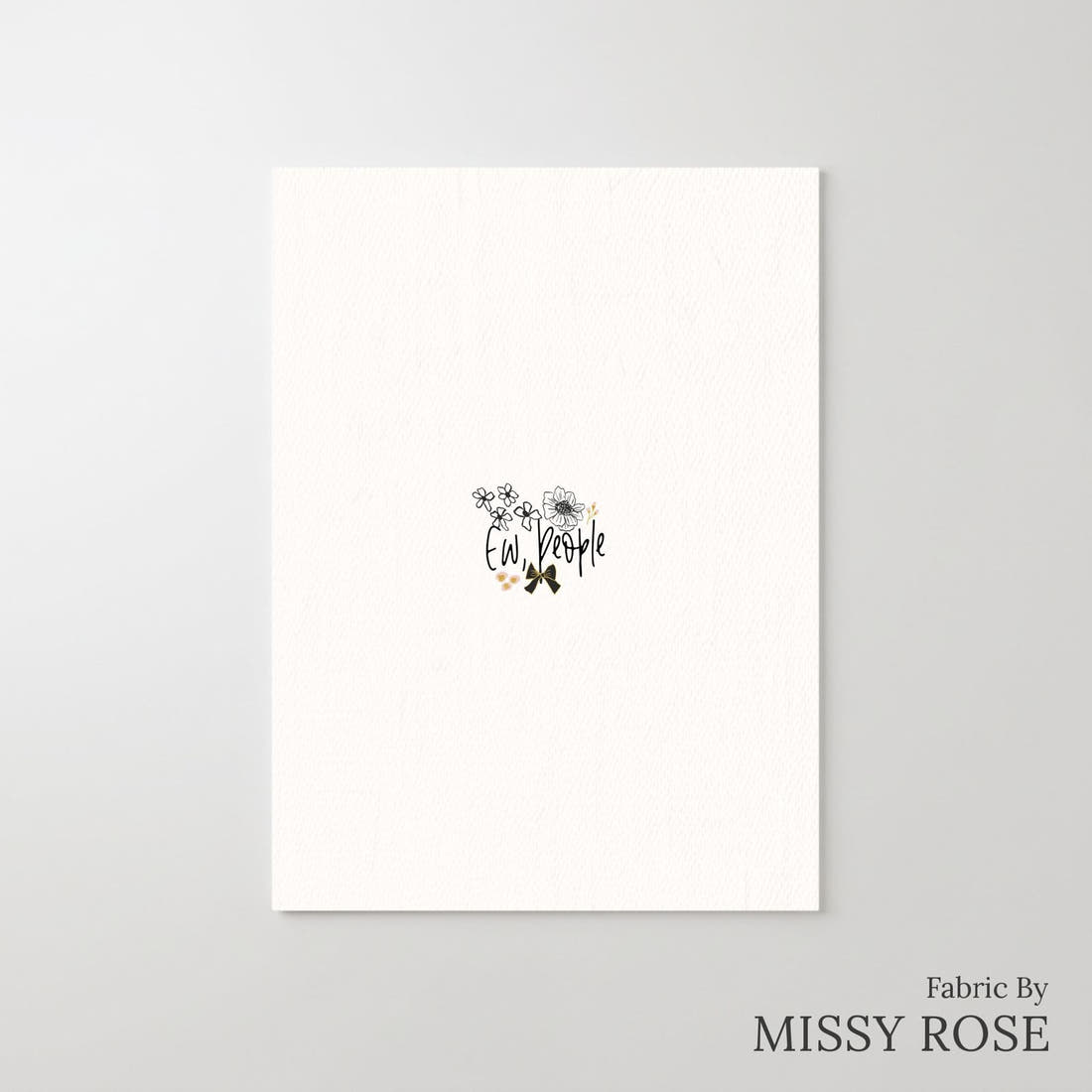 Design 242 Ew People Panel – printed fabric panel with centred picture, custom printed to order | Fabric by Missy Rose