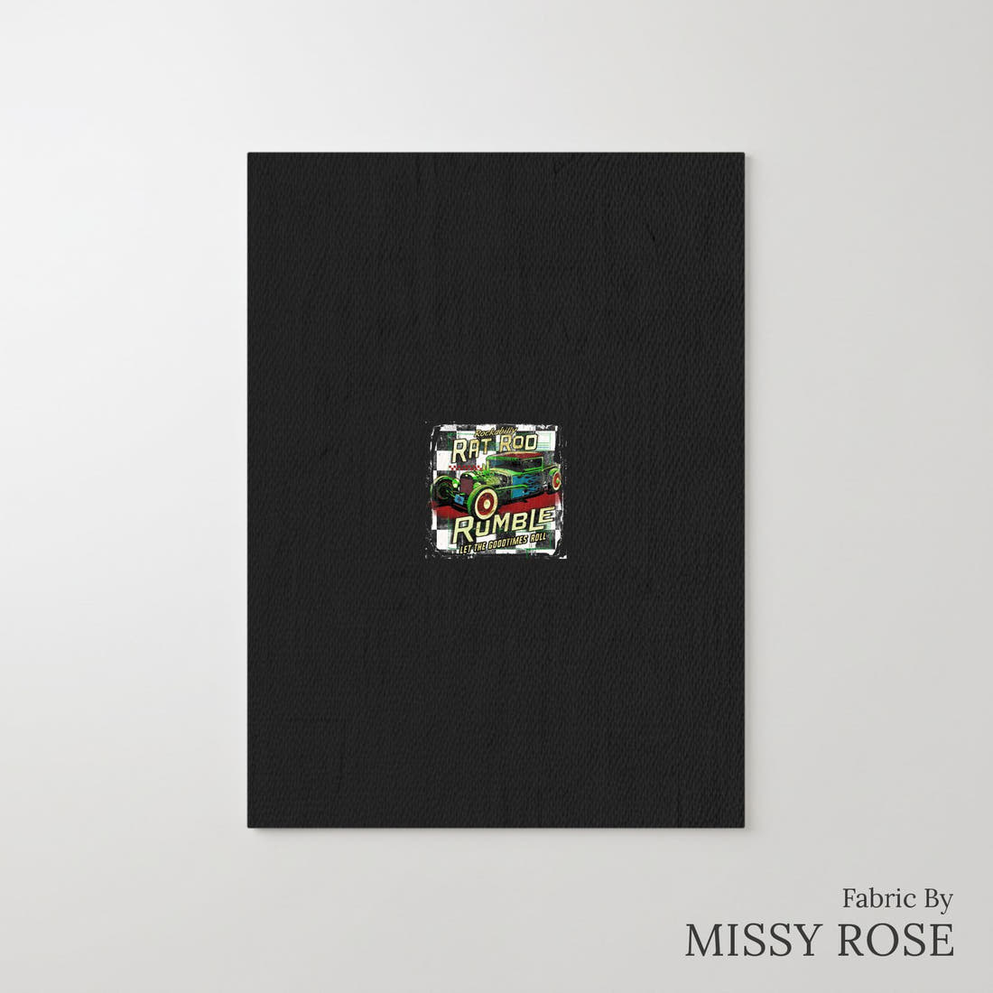 Design 244 Rat Rod Panel – printed fabric panel with centred picture, custom printed to order | Fabric by Missy Rose
