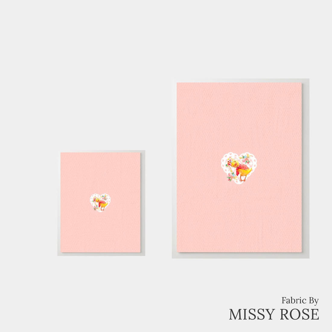 Design 246 Plaid Chick Panel – universal and adult panel sizes side by side | Fabric by Missy Rose