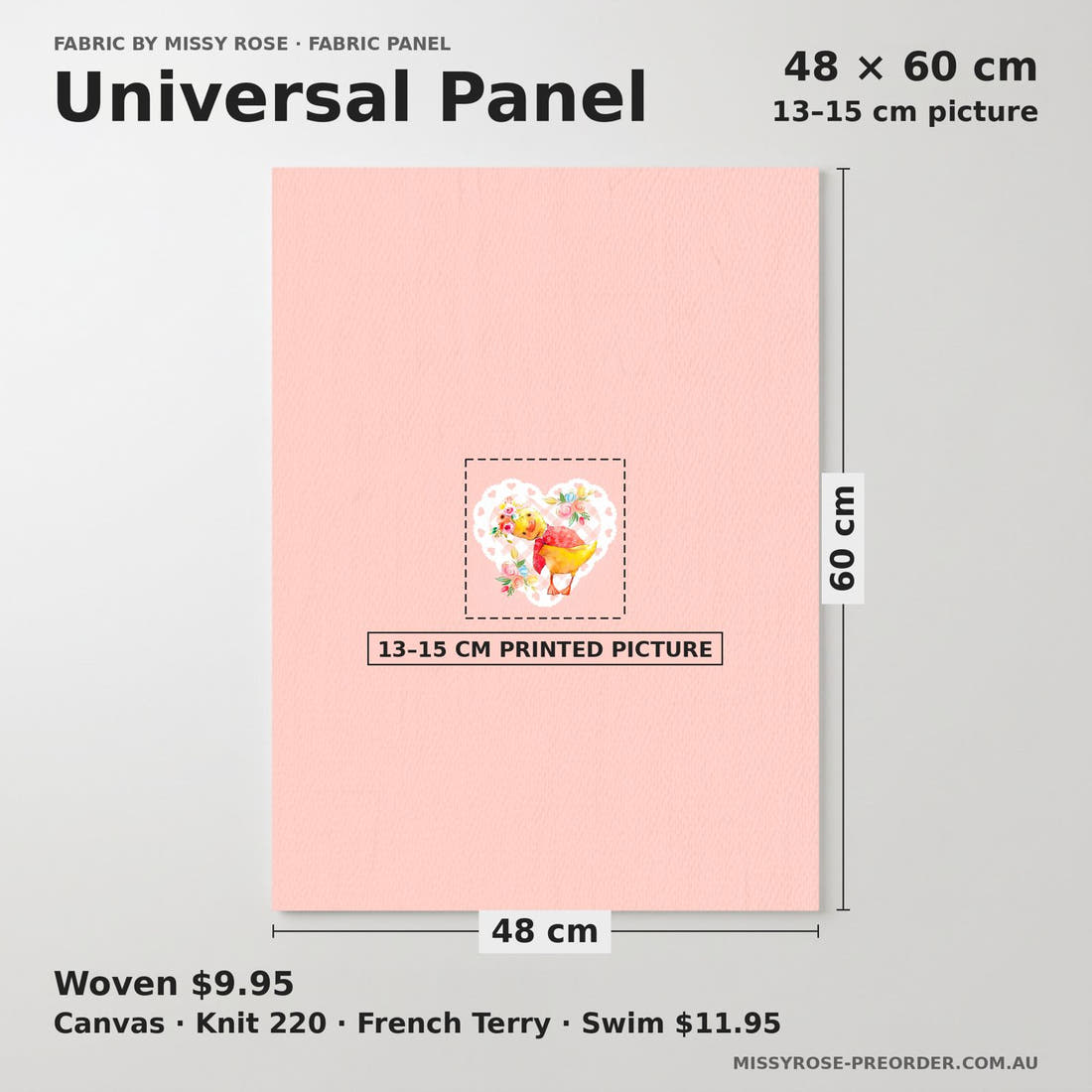 Design 246 Plaid Chick Panel universal panel sizing – 13–15 cm printed picture on 48 × 60 cm fabric | Fabric by Missy Rose