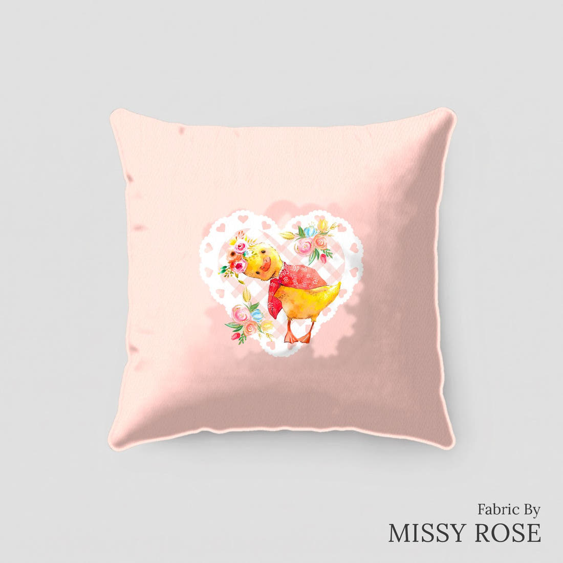 Design 246 Plaid Chick Panel sewn into a cushion – see how the panel looks made up | Fabric by Missy Rose