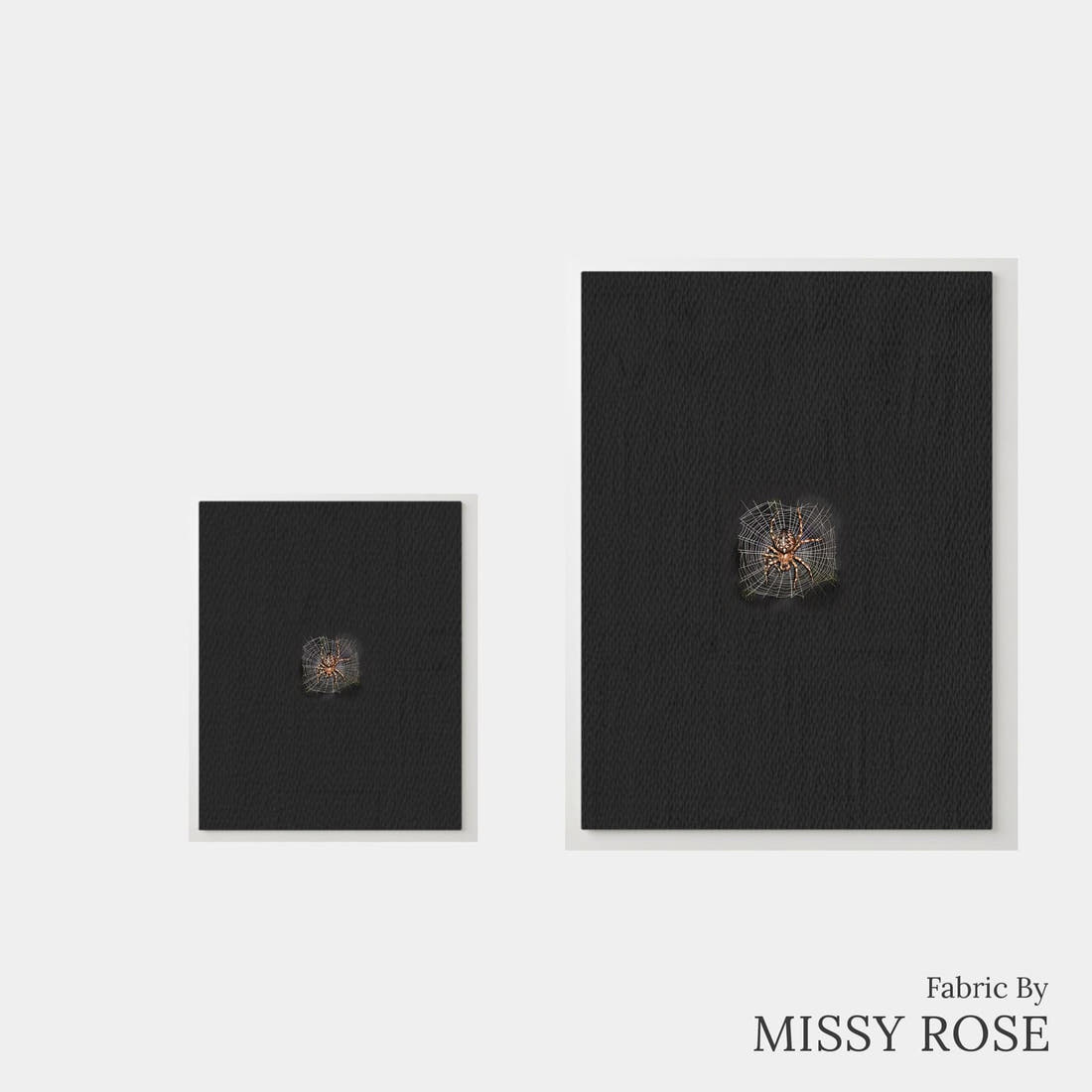 Design 249 Spider Panel – universal and adult panel sizes side by side | Fabric by Missy Rose