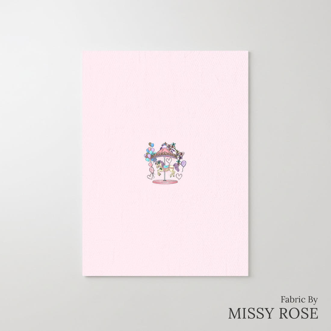 Design 253 Carousel Panel – printed fabric panel with centred picture, custom printed to order | Fabric by Missy Rose