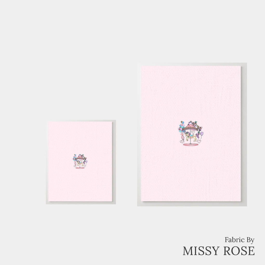 Design 253 Carousel Panel – universal and adult panel sizes side by side | Fabric by Missy Rose