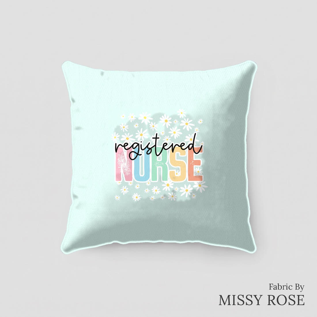 Design 254 RN Panel sewn into a cushion – see how the panel looks made up | Fabric by Missy Rose
