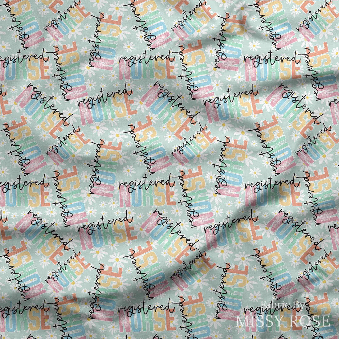 Design 254 RN Fabric draped fabric mockup – custom printed fabric by the metre | Fabric by Missy Rose