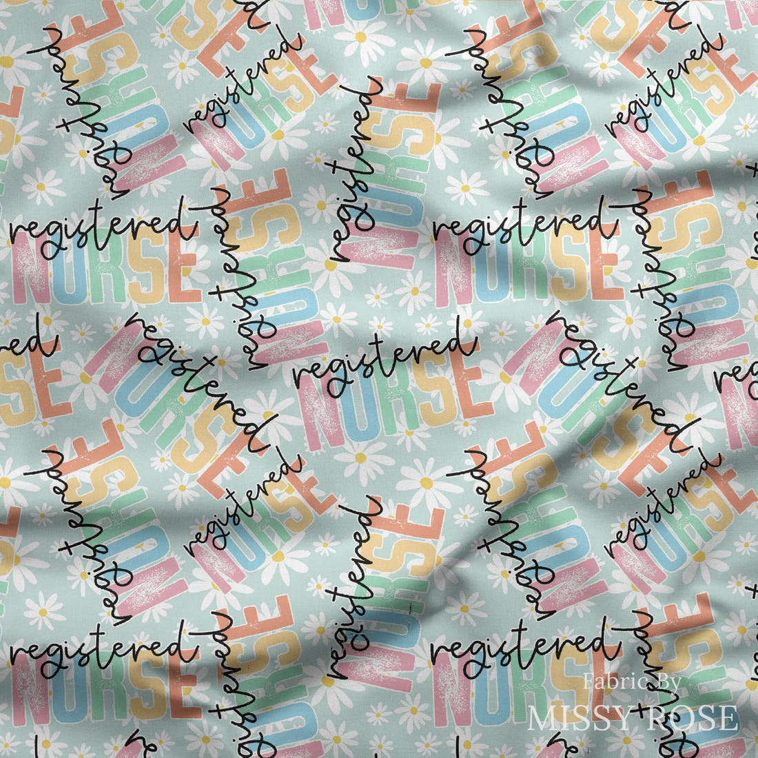 Design 254 RN Fabric draped fabric mockup – custom printed fabric by the metre | Fabric by Missy Rose