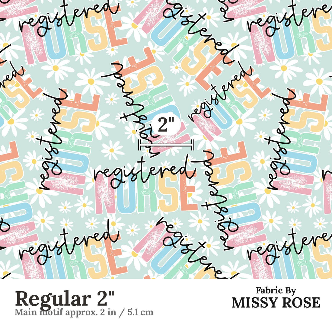 Design 254 RN Fabric Regular 2" - print scale | Fabric by Missy Rose