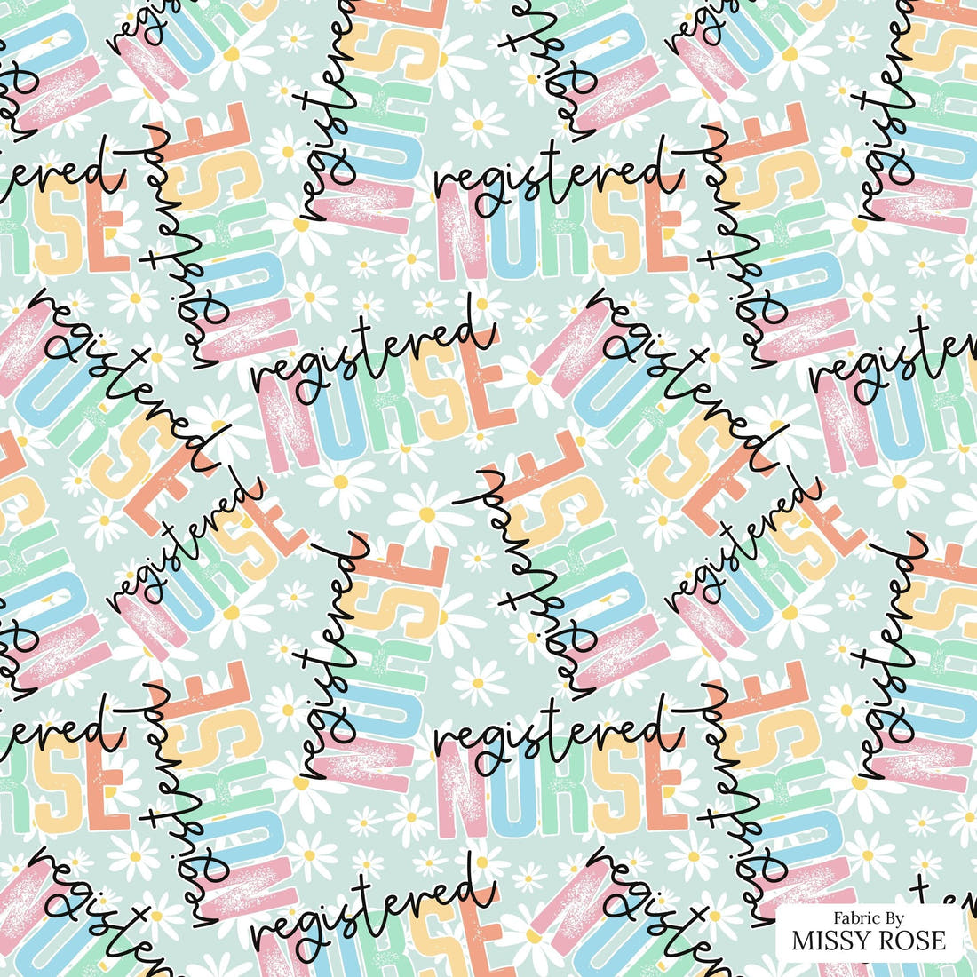 Design 254 RN Fabric - flat view of the print, zoom in for detail | Fabric by Missy Rose