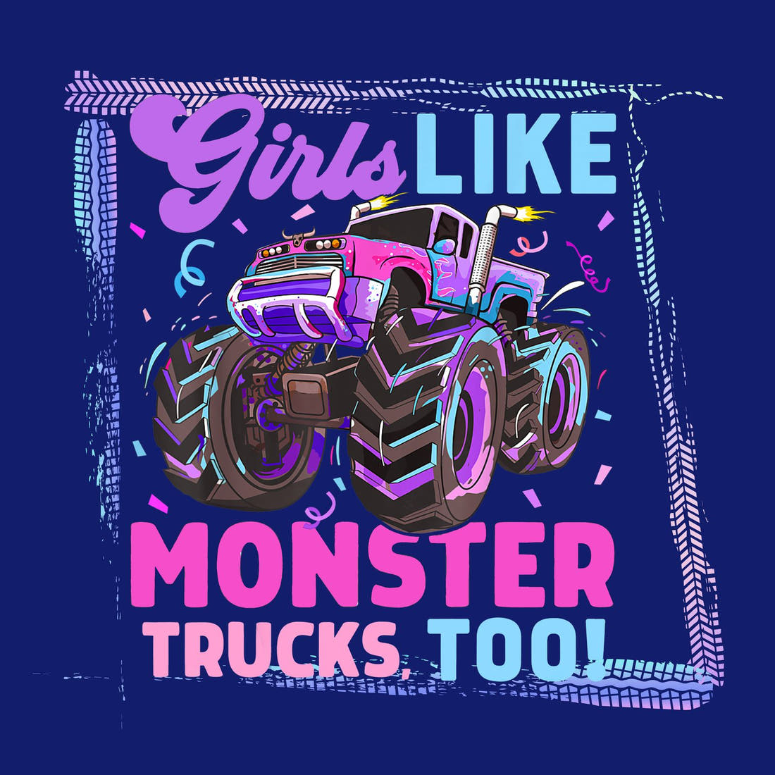 Design 258 Monster Truck Panel – full artwork close-up of the printed picture | Fabric by Missy Rose
