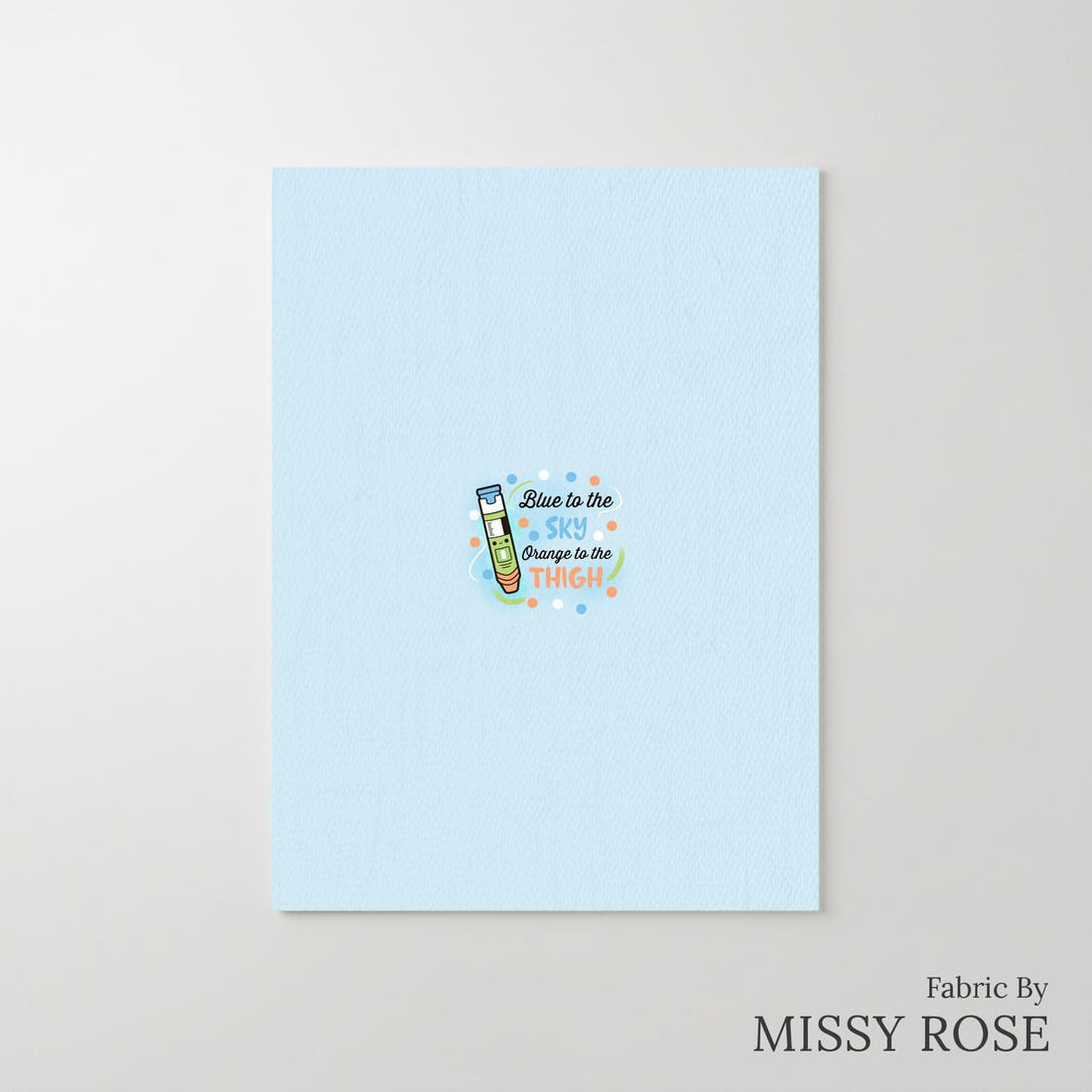 Design 264 Epi Pen Panel – printed fabric panel with centred picture, custom printed to order | Fabric by Missy Rose
