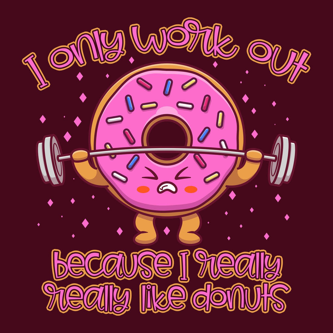 Design 268 Donut Panel – full artwork close-up of the printed picture | Fabric by Missy Rose