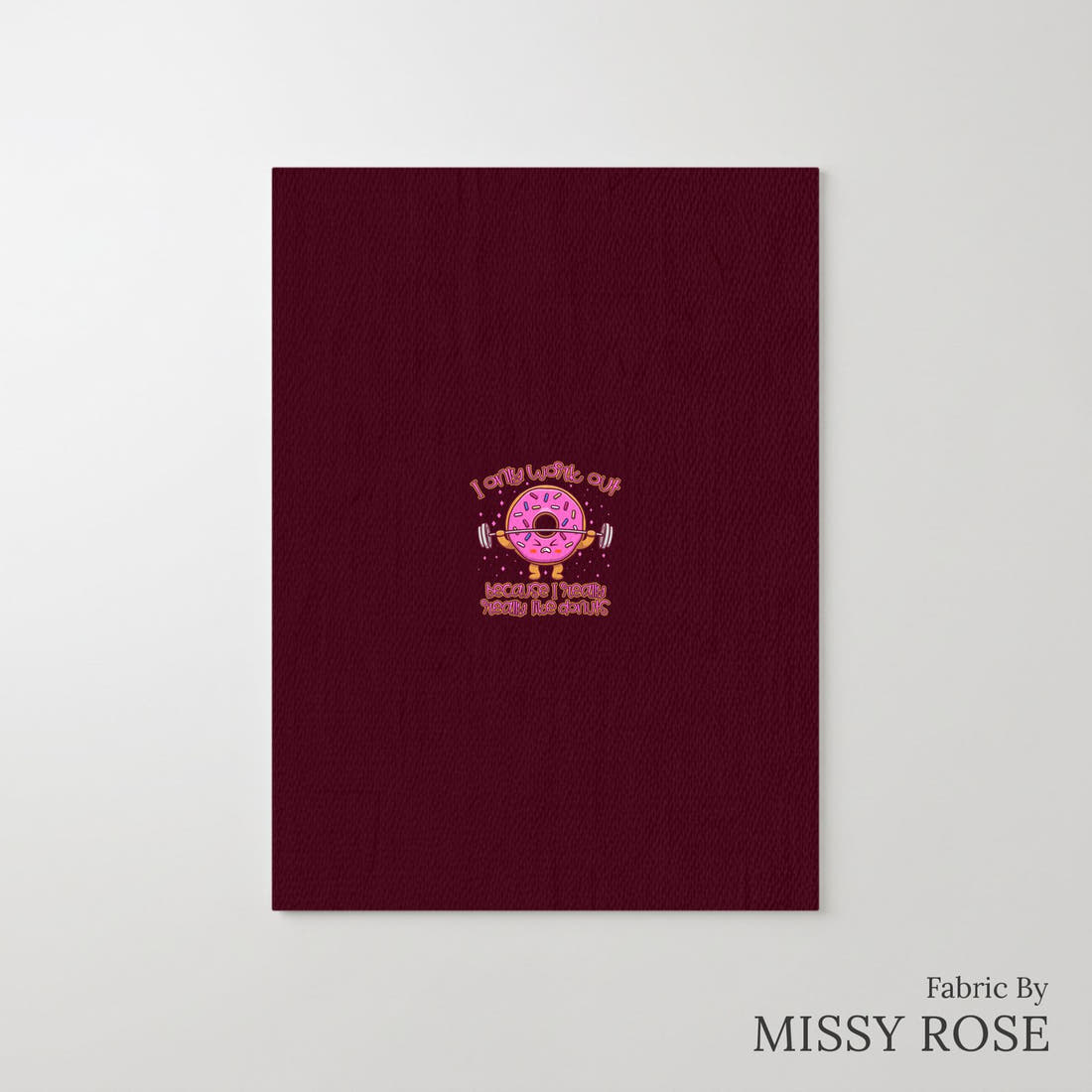 Design 268 Donut Panel – printed fabric panel with centred picture, custom printed to order | Fabric by Missy Rose