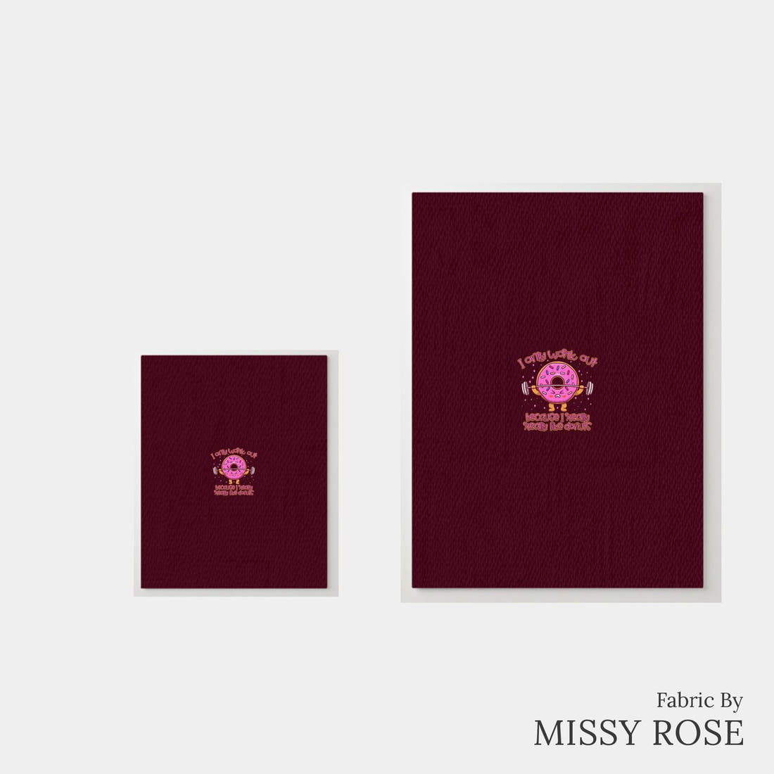 Design 268 Donut Panel – universal and adult panel sizes side by side | Fabric by Missy Rose