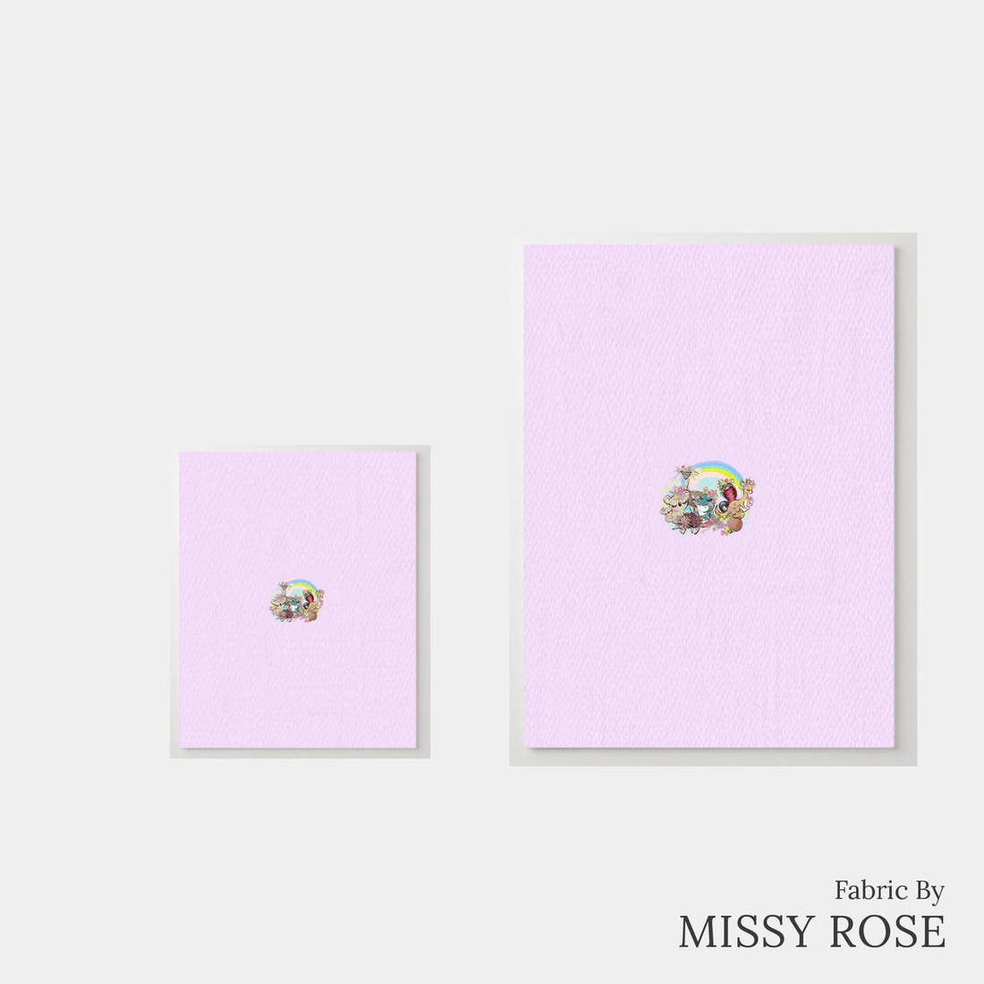 Design 273 Cute Australian Animals Panel – universal and adult panel sizes side by side | Fabric by Missy Rose