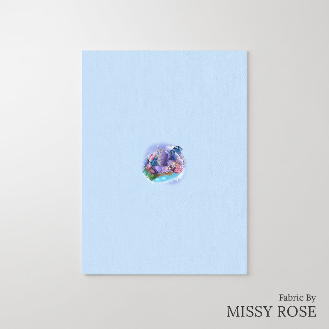 Design 274 Pegasus Panel – printed fabric panel with centred picture, custom printed to order | Fabric by Missy Rose
