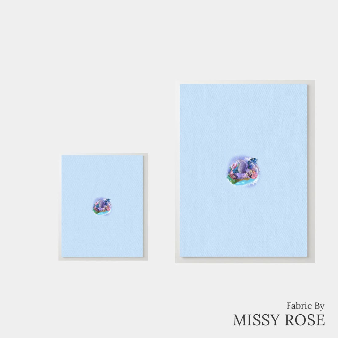 Design 274 Pegasus Panel – universal and adult panel sizes side by side | Fabric by Missy Rose