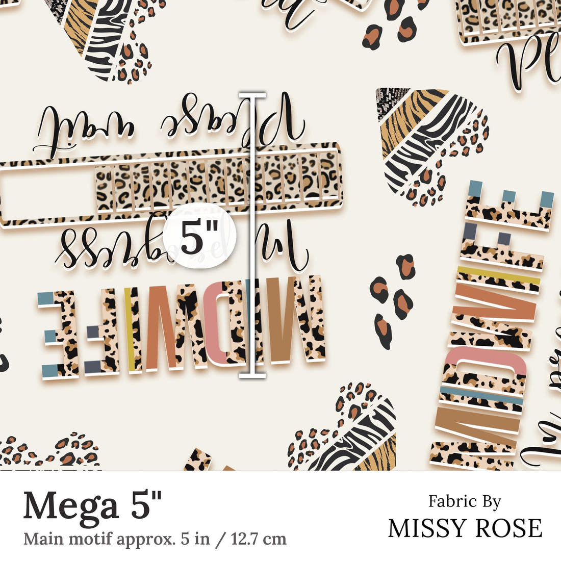 Design 275 Midwife Loading Fabric Mega 5 inch print scale guide | Fabric by Missy Rose