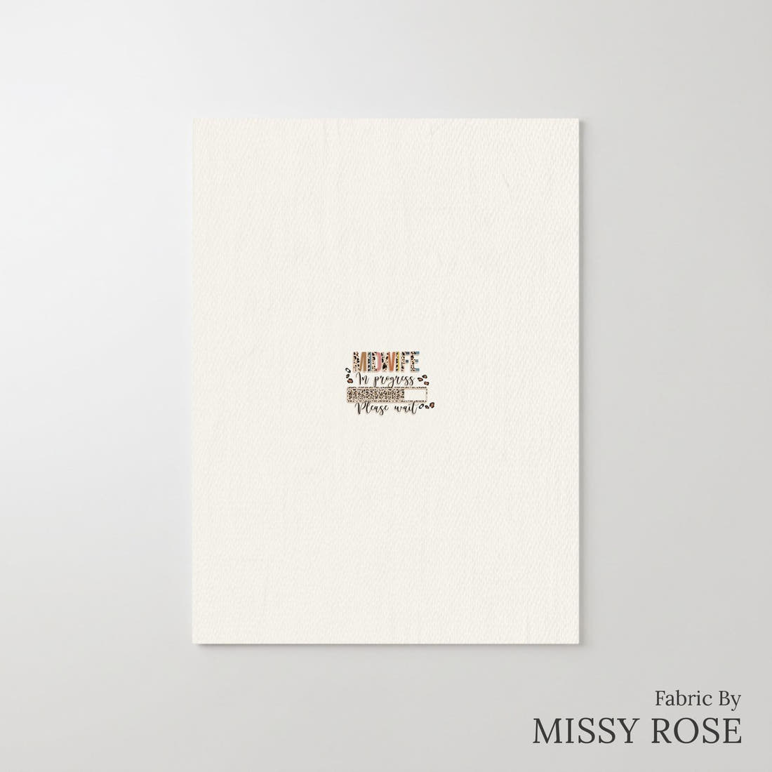 Design 275 Midwife Loading Panel – printed fabric panel with centred picture, custom printed to order | Fabric by Missy Rose