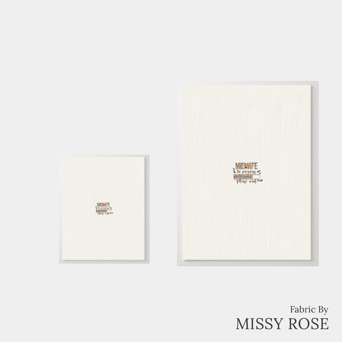 Design 275 Midwife Loading Panel – universal and adult panel sizes side by side | Fabric by Missy Rose