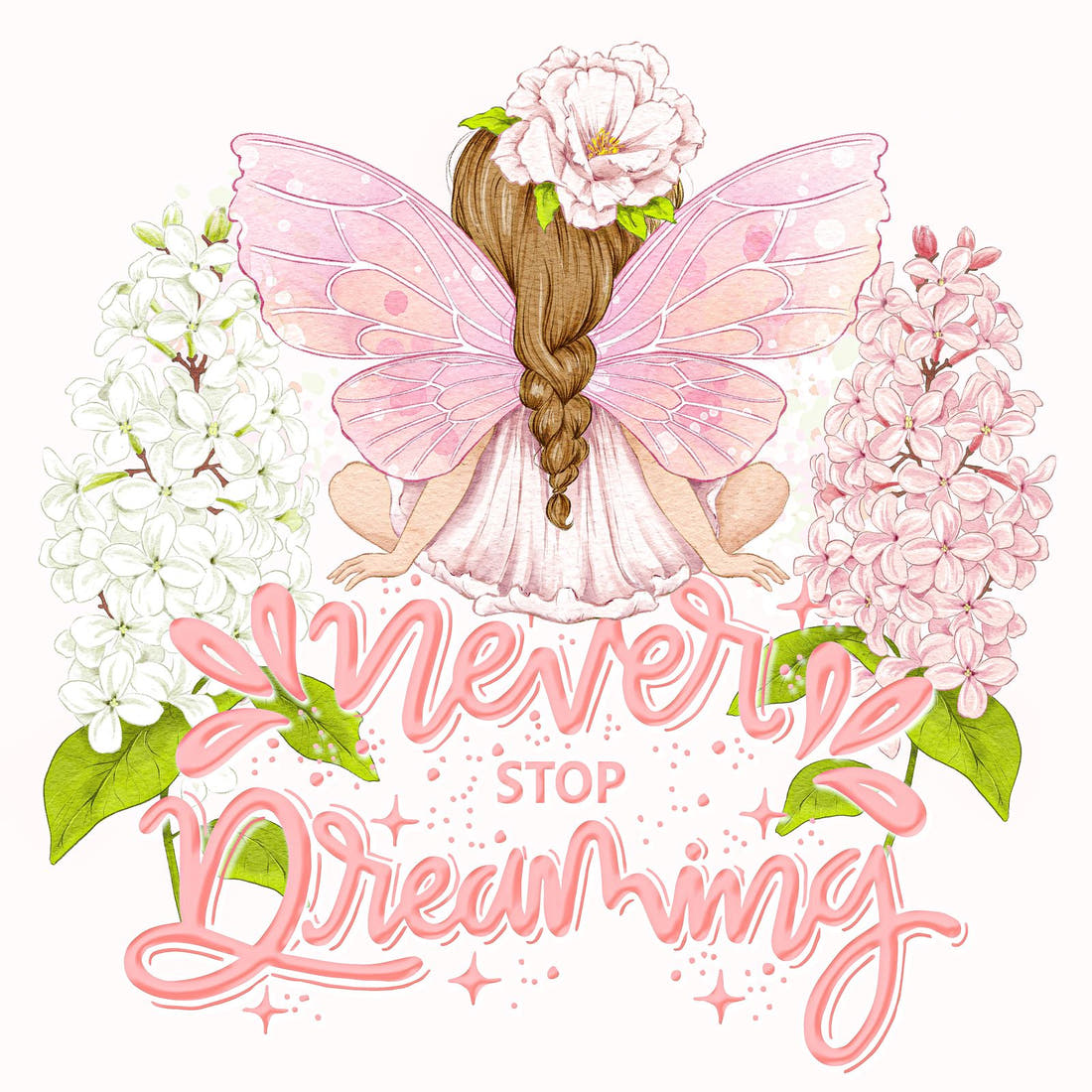 Design 276 Whimsical Fairy Panel – full artwork close-up of the printed picture | Fabric by Missy Rose