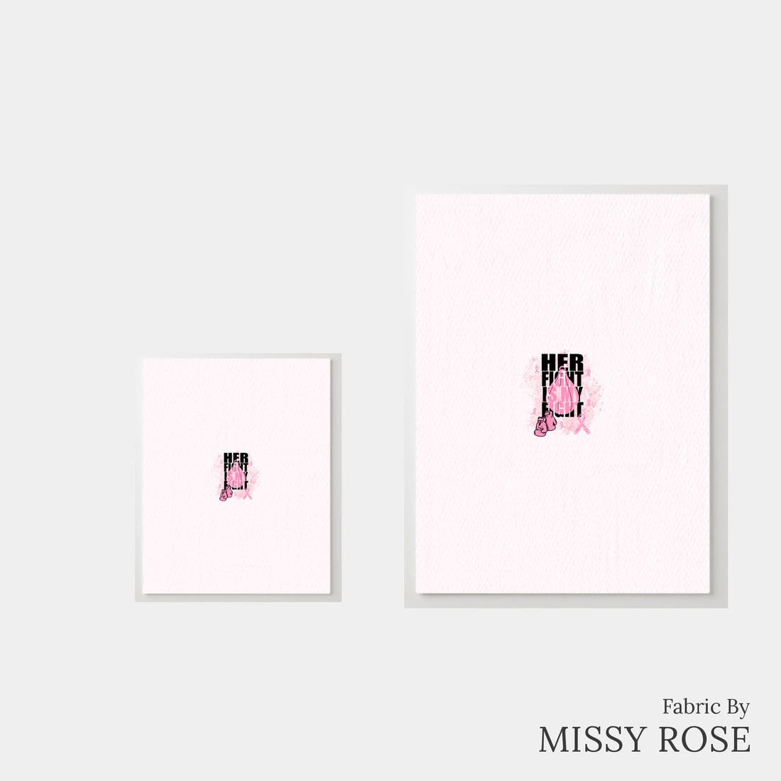 Design 28 Breast Cancer Panel – universal and adult panel sizes side by side | Fabric by Missy Rose