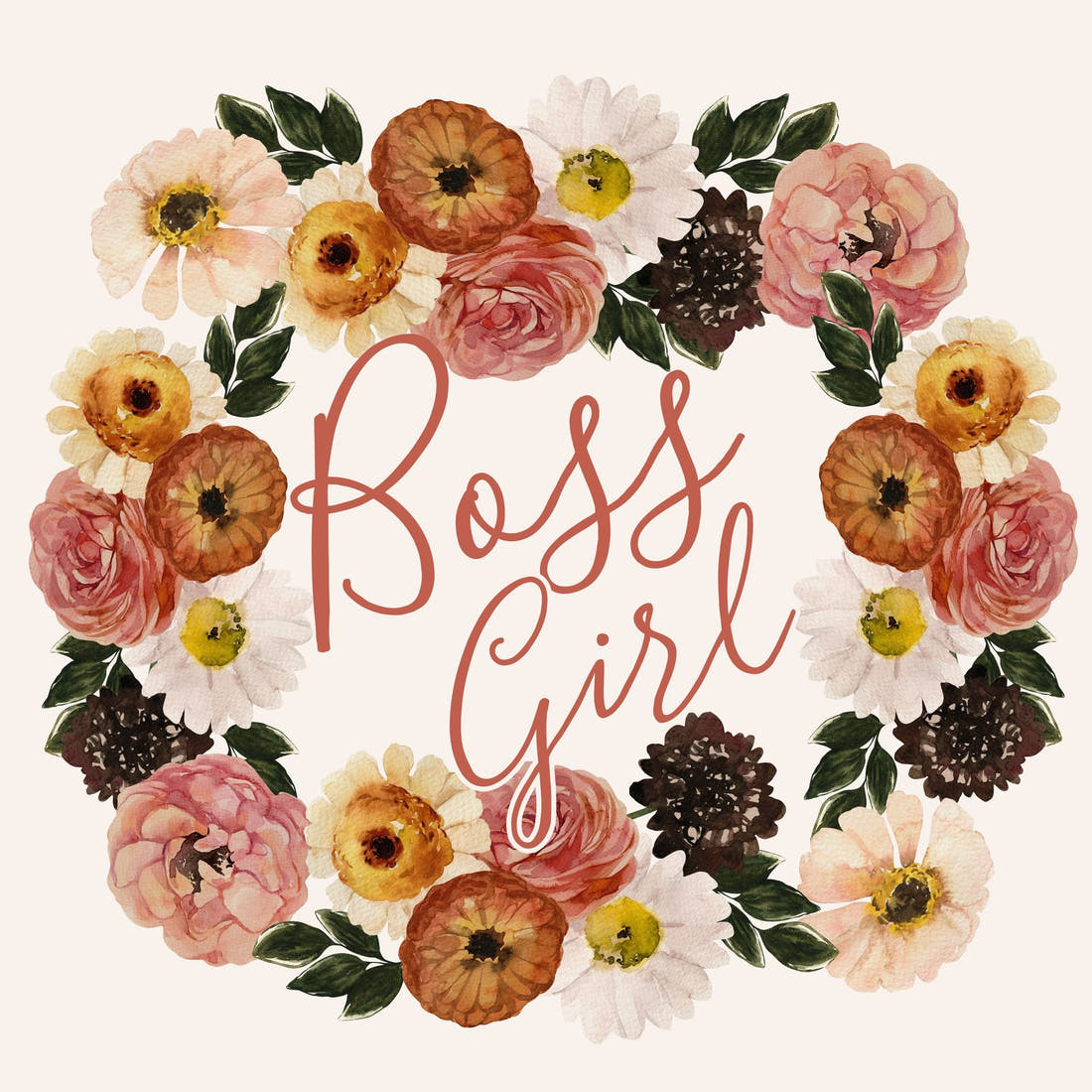 Design 280 Boho Floral Panel – full artwork close-up of the printed picture | Fabric by Missy Rose