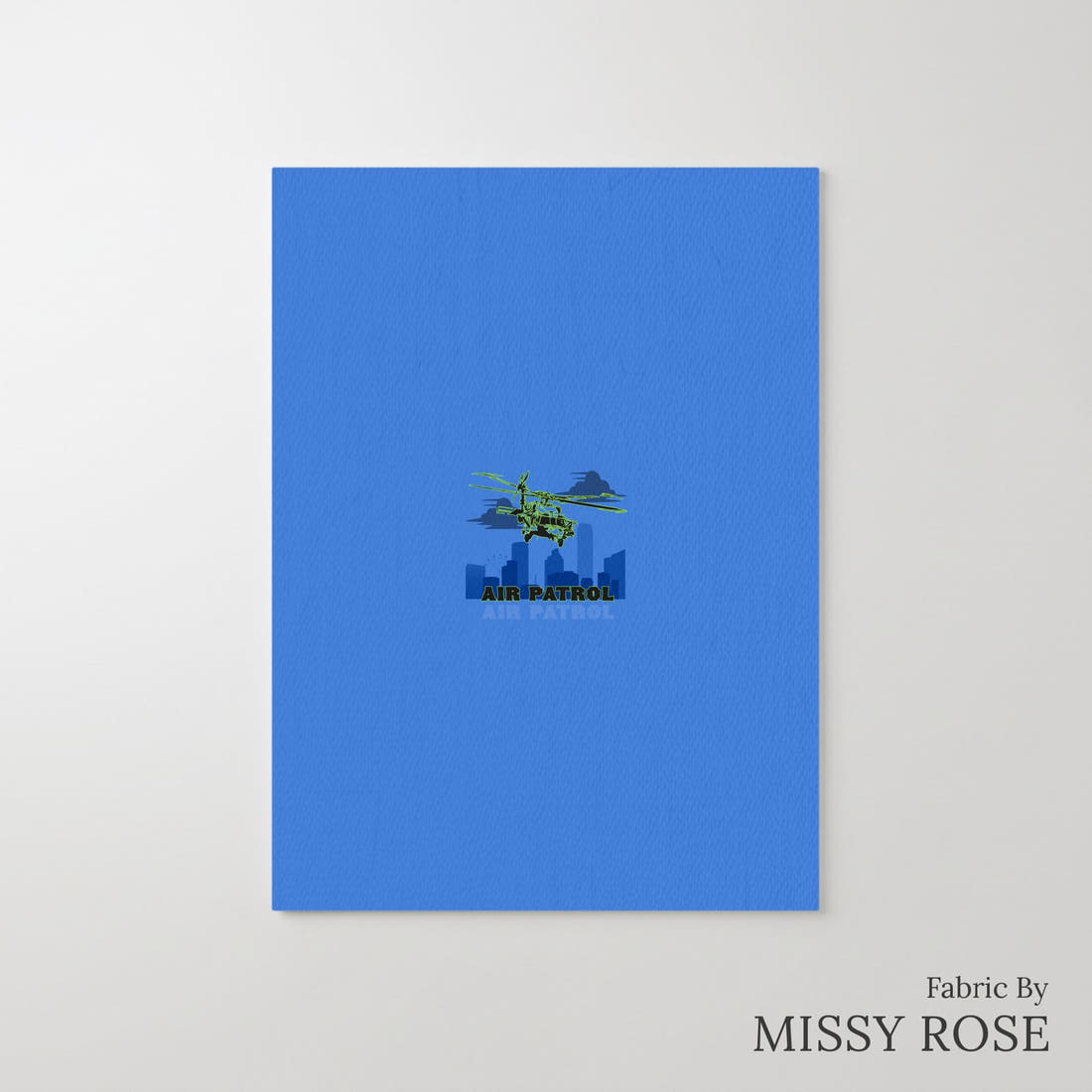 Design 285 Air Patrol Panel – printed fabric panel with centred picture, custom printed to order | Fabric by Missy Rose