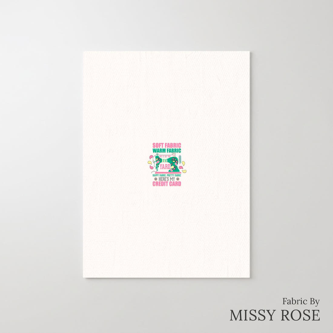 Design 286 Funny Sewing Panel – printed fabric panel with centred picture, custom printed to order | Fabric by Missy Rose