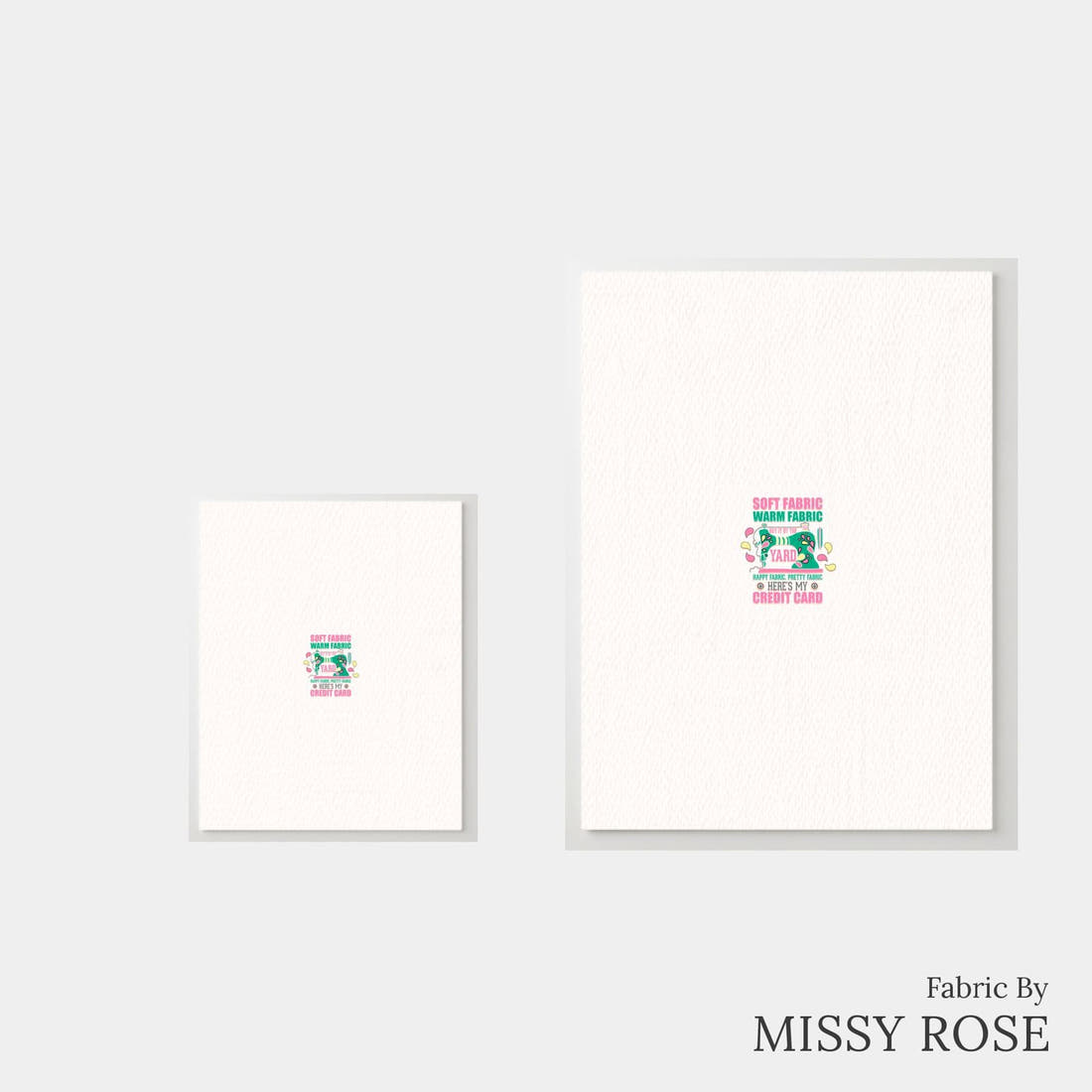 Design 286 Funny Sewing Panel – universal and adult panel sizes side by side | Fabric by Missy Rose