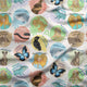 Design 29 - White Australian Animals Fabric