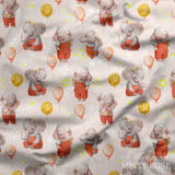 Design 290 - Peach Elephant Fabric