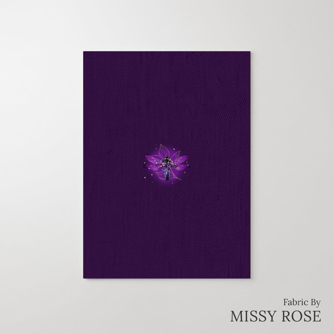Design 291 Firefly Panel – printed fabric panel with centred picture, custom printed to order | Fabric by Missy Rose