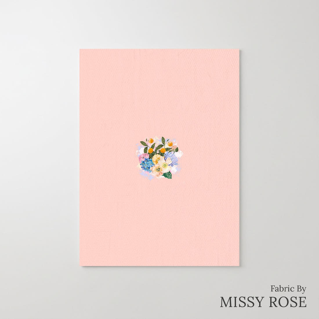 Design 295 Pretty Floral Panel – printed fabric panel with centred picture, custom printed to order | Fabric by Missy Rose