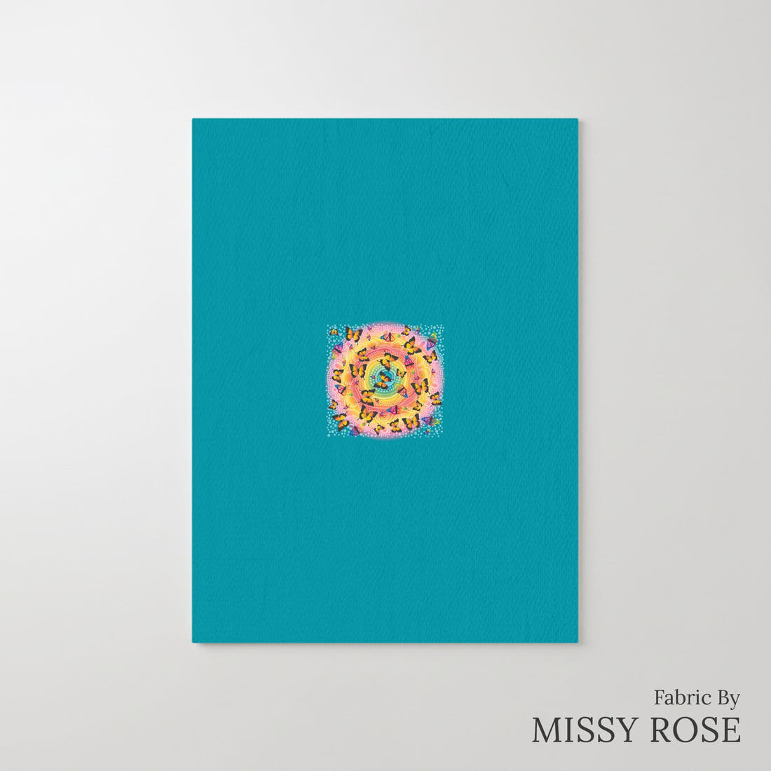 Design 298 Butterfly Dreaming Panel – printed fabric panel with centred picture, custom printed to order | Fabric by Missy Rose
